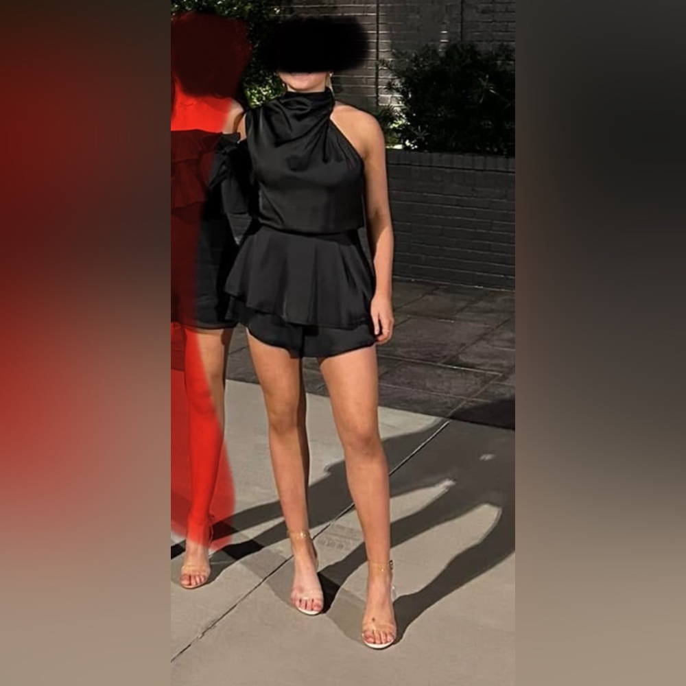 Hello Molly Going On Dates Satin Romper - Size 4